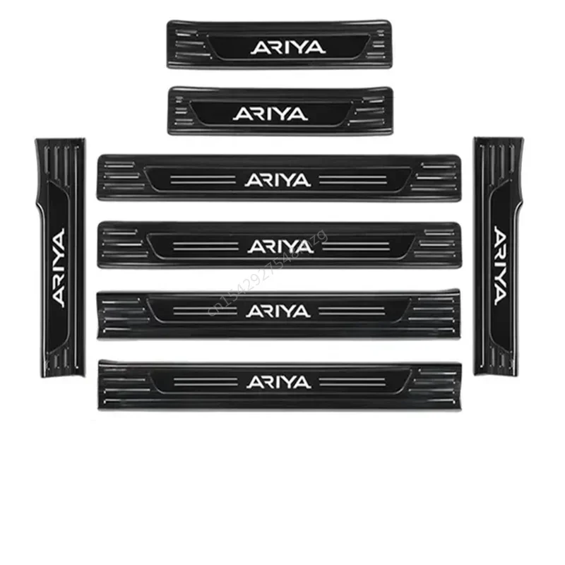 لنيسان ARIYA 2022-2023 اكسسوارات السيارات الفولاذ المقاوم للصدأ عتبة السيارة الحرس لوحة الجذع عتبة الحرس لوحة المضادة للخدش #4