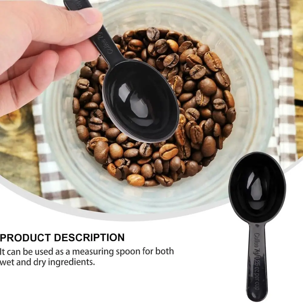 Portable Plastic Measuring Teaspoon Scoop Black 15ml Coffee Scoop Milk Powder Spoon Home