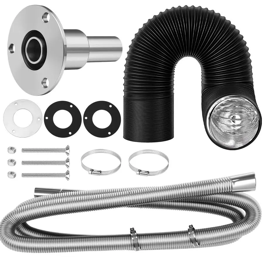 

79 25mm Universal Stainless Steel Exhaust Pipe Diesel Parking Air Heater Straight Thru Hull Exhaust Skin Fitting 24mm Tube Pipe