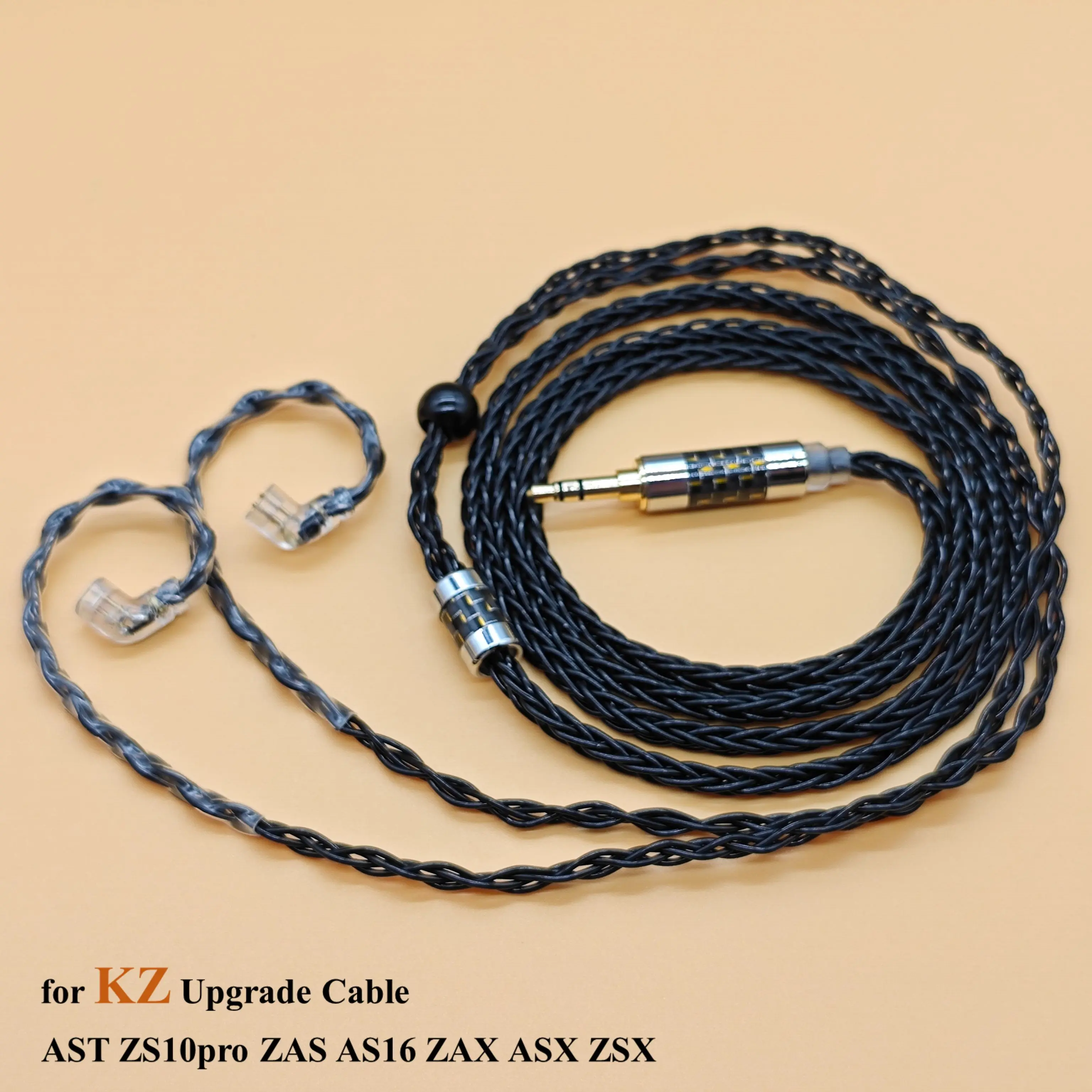 KZ Heasets Cable 8 Core OCC Silver Mixed Plated Upgrade Cable With 3.5mm Earphones Wire For KZ ZEX Pro CRN ZAX ASX ZSX AST ZS10