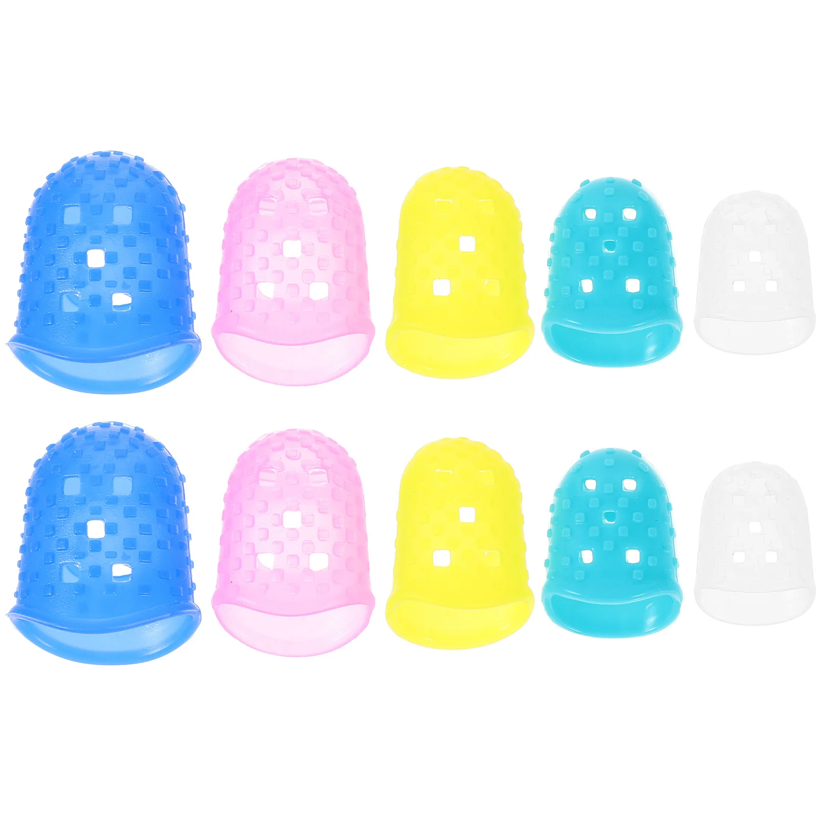 50 pcs Silicone Fingertip Protectors Non Slip Finger Covers For Guitar Playing Paperwork Protective Safe Comfortable Use