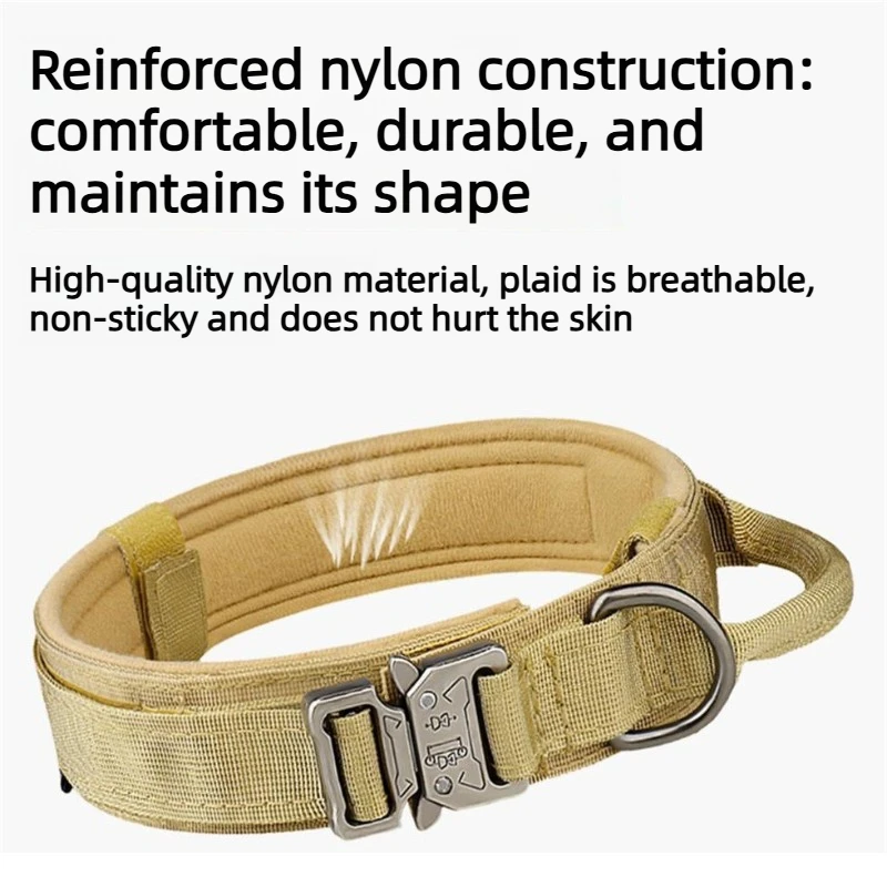Pet Dog Tactical Collar Neck Strap Collar For Medium And Large Dogs, Training Dog Nylon Leash Collar Handle Dog Neck Strap view 4