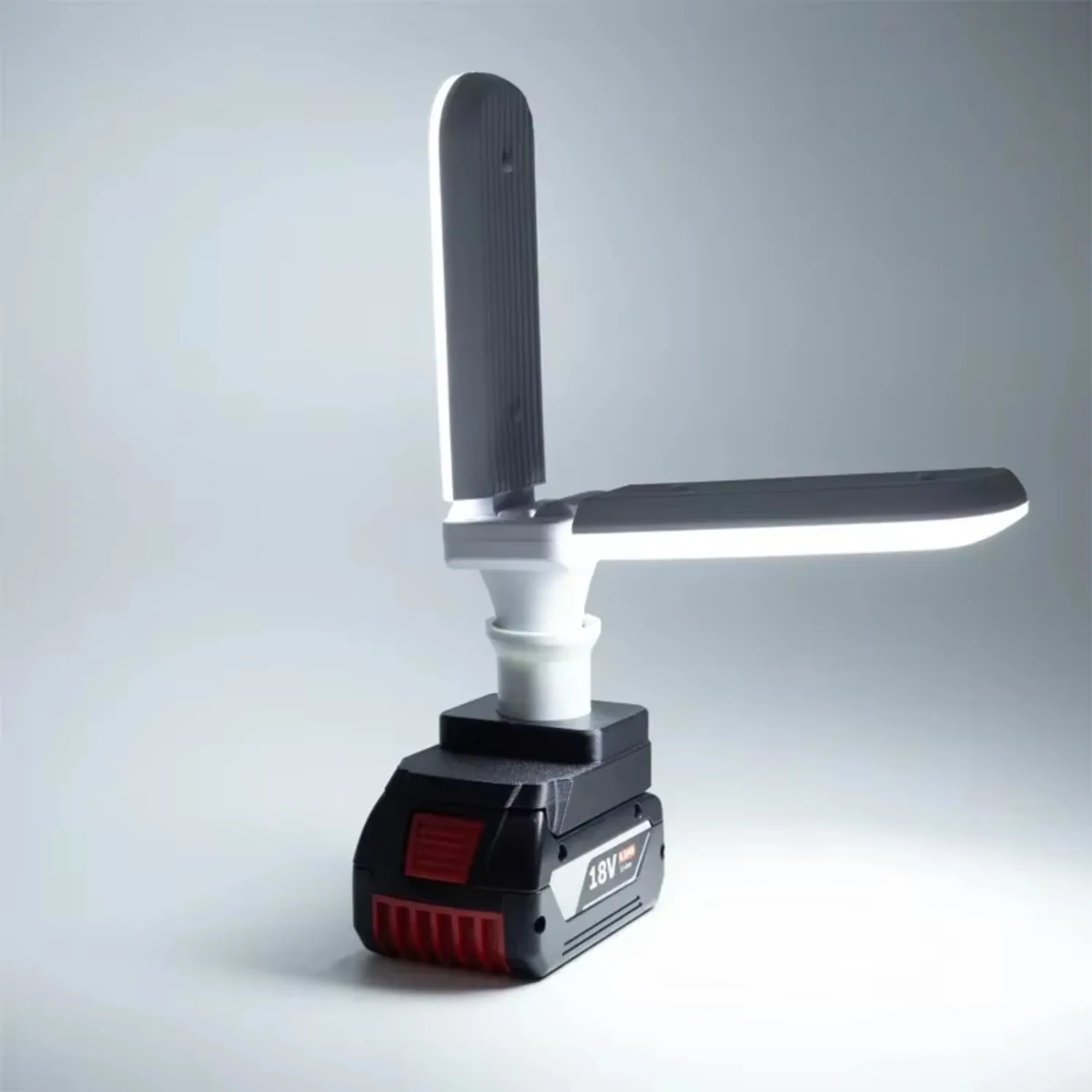 

Светодиодная складная беспроводная лампа с лопастями вентилятора, лампа рабочего освещения для BOSCH 18 В MAX, литий-ионная батарея, деформируемая уличная лампа