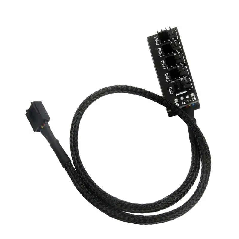 

35 см 4-контактный ШИМ-концентратор вентилятора ПК 5-контактный разветвитель 1-5 разветвитель 5-контактный корпус ПК Внутренний удлинительный кабель вентилятора материнской платы