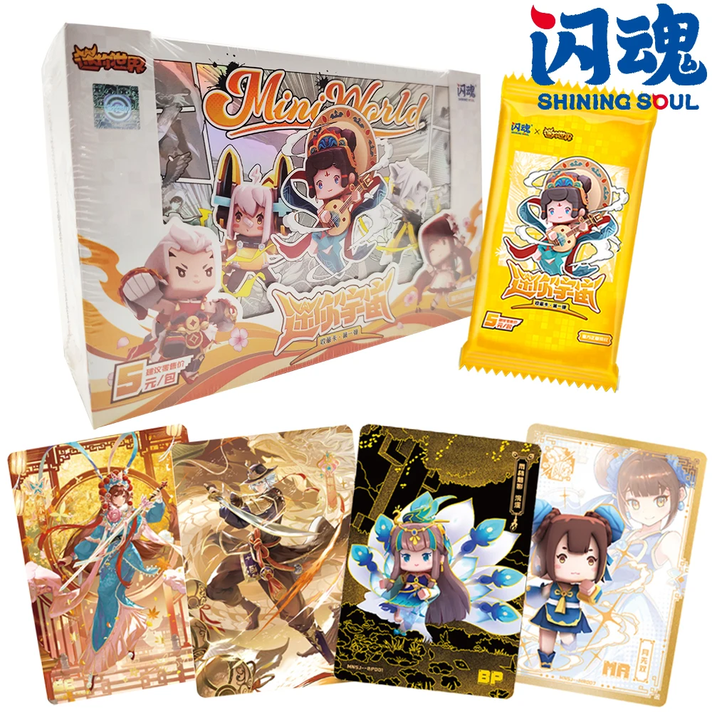 

Original Shining Soul Mini World Collection Card Casual 3D Sandbox Game Black Gold Craft Character Cards Players Cherish Gifts