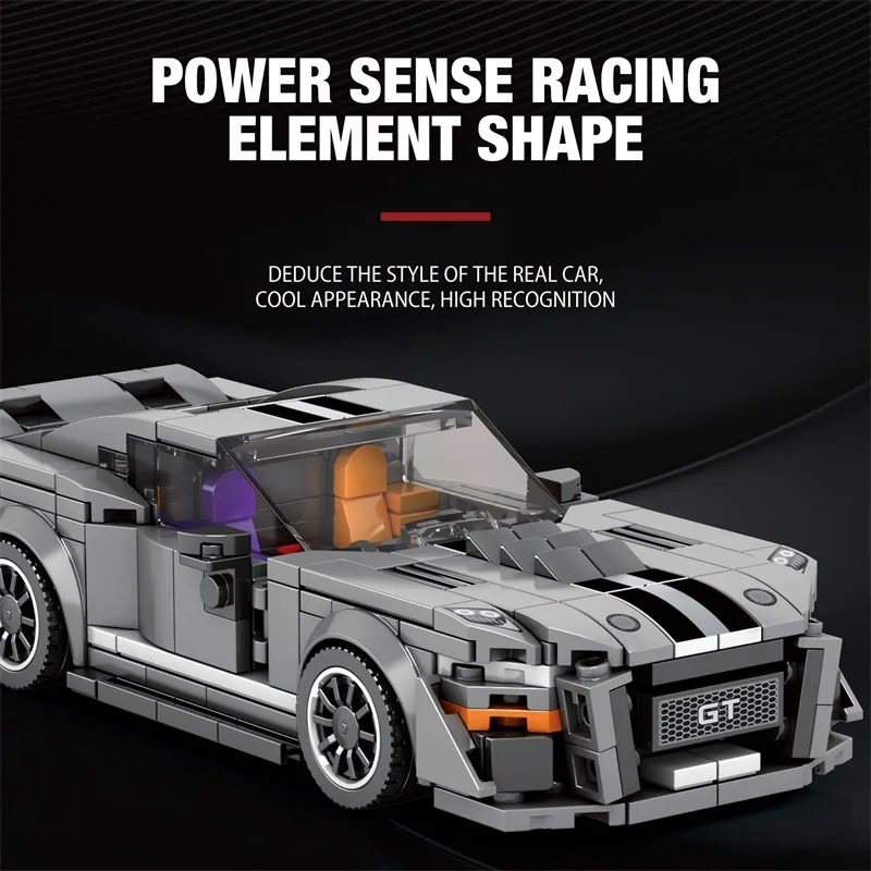 476pcs Speed Technical GT500 Sports Car Building Blocks MOC City Racing Vehicle Model Brick Educational Toys for Boys Kid Gifts