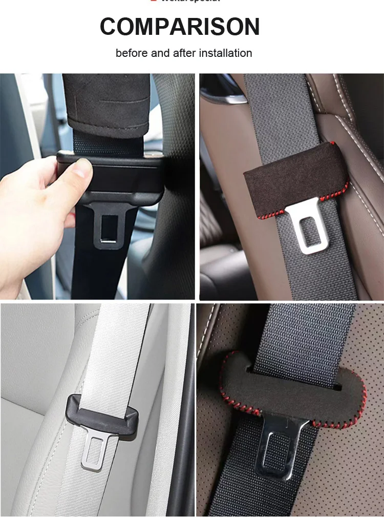 Wildleder-Sicherheitsgurtschloss-Abdeckungen für Chevrolet Cruze Epica Lova Camaro, für Opel Vauxhall Insignia Astra Mokka, für Buick – Detail 3
