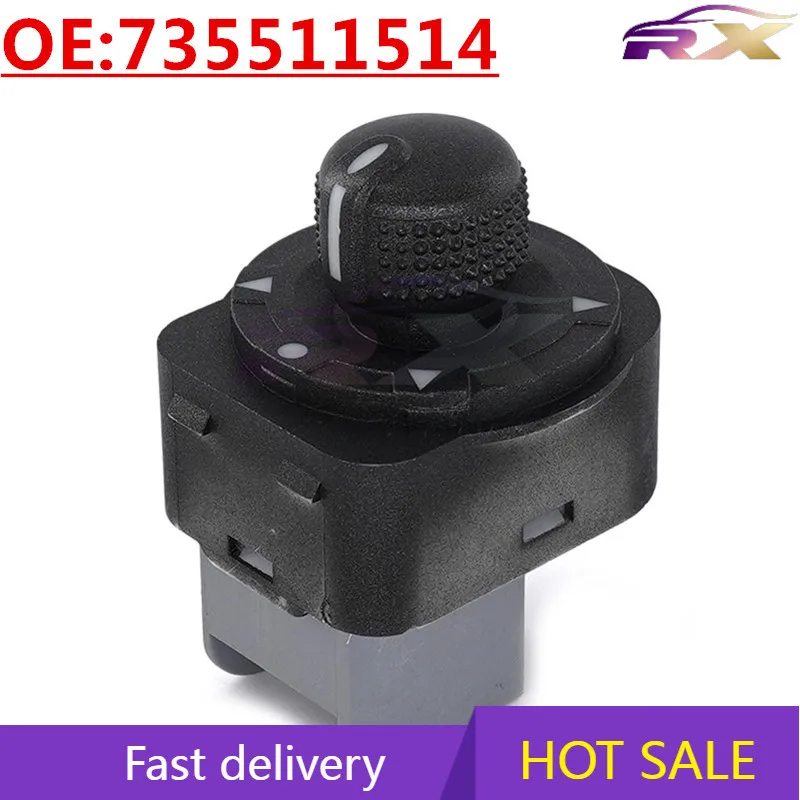 

OEM:735511514 Car reversing mirror control switch rearview mirror adjustment knob switch For Peugeot/Fiat