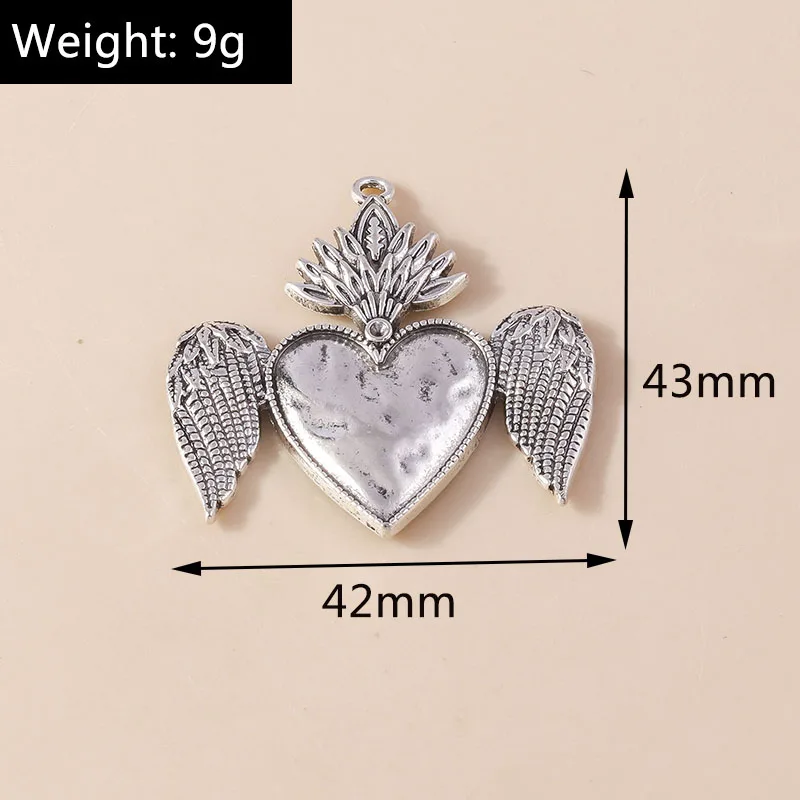 4 Stück 38*58mm Punk-Totenkopf-Kreuz-Anhänger aus Metalllegierung, Vintage-Gothic-Kreuz-Anhänger für DIY-Armbänder, Halsketten und Schmuckherstellung – Detail 12