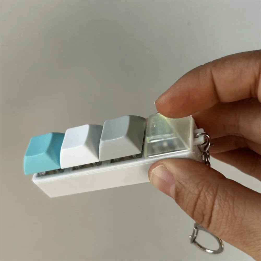 

Новая клавиатура «сделай сам», брелок для ключей, игрушка-кликер для снятия стресса, 4 клавиши, кнопка, игрушка для взрослых