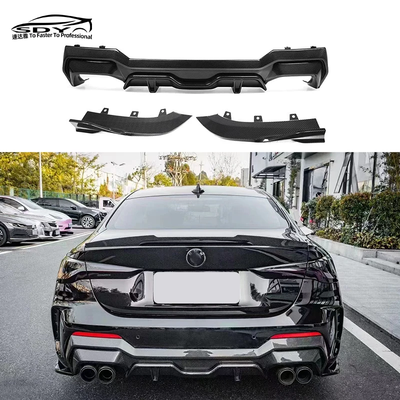 

G22 G23 High Quality Carbon Fiber SQ Style Rear Diffuser Rear Bumper Lip Rear Splitter for BMW 4 Series G22 G23