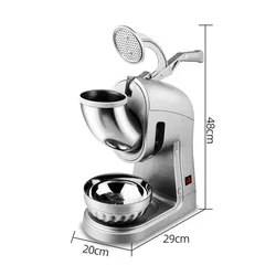 Ice Crusher Commercial Milk Tea Shop High Power Full-Automatic Shaved Ice Electric Stall Snowflake Ice Sand Machine