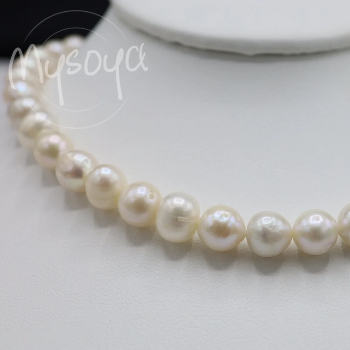 

MYSOYA 11-12mm Large Natural Freshwater Pearl Necklace With Gift Box Unisex Jewelry Personalized Birthday Wedding Jewelry Gift