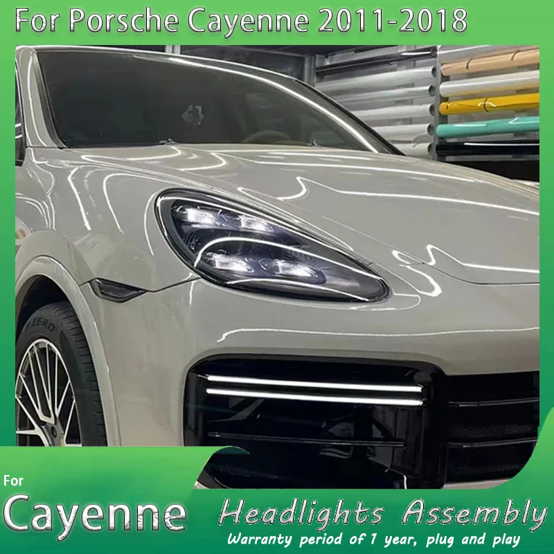 

Стайлинг автомобиля для Porsche Cayenne Head Light 2011-2018 985 1 2 Фара передняя светодиодная DRL указатель поворота дальнего света Proje DRL указатель поворота