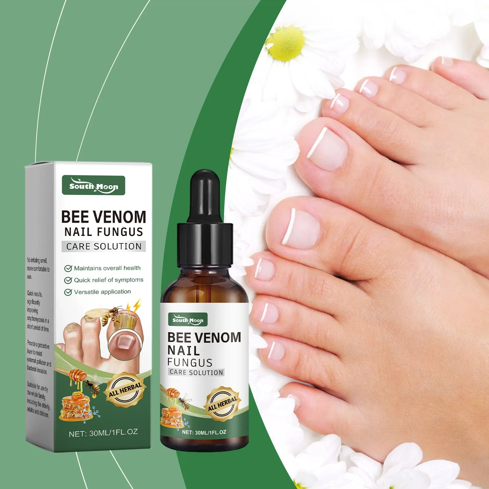 Bee Venom Nail Fungus Care Solution Nail Repair Liquid Soft Nails Thick Nail Cleansing Care Nourishing Cares Nails Week