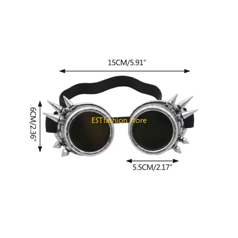Y5GC wiatrakowe okulary przeciwsłoneczne mężczyzn Mężczyzn Women steampunk halloweenowe okulary imprezowe