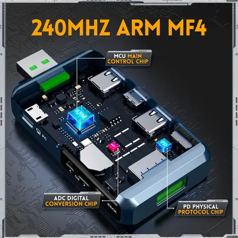 FNIRSI FNB48P USB Tester Voltmeter Ammeter TYPE-C Fast Charge Detection Trigger Capacity Ripple Measurement with CNC Metal Shell