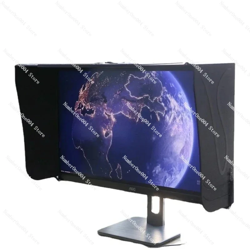 Applicable to Computer Monitor Hood Desktop 17-27-Inch 41-66cm Width Sun Visor Printing And Repairing Design