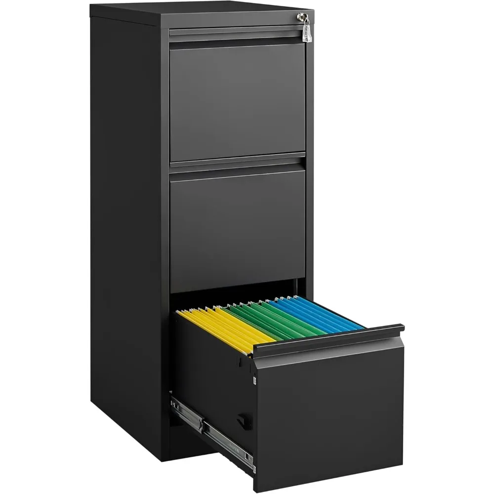 

Шкаф для документов с 3 ящиками и замком, сверхмощные вертикальные шкафы для документов для домашнего офиса, шкаф для хранения документов для письма/лагаля/А4/Ф4