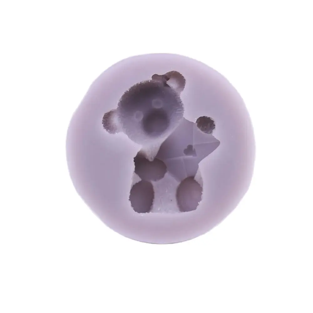 3D Letter Bear Silicone Mold for Cake Toppers Fondant Icing Chocolate Candy DIY Resin Mould for Birthday Valentine's Day Crafts