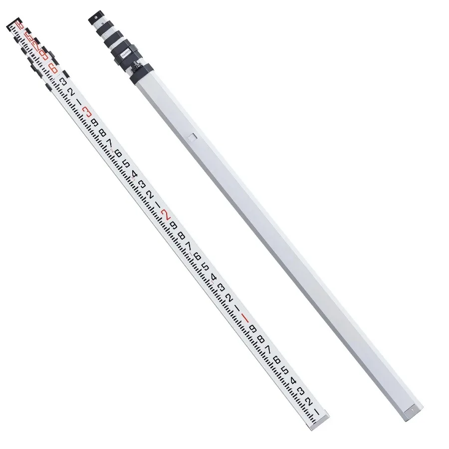 

Measuring Rod 18-Feet/10ths 6 Sections Telescopic Grade Rod 1/10ft w/ Bag