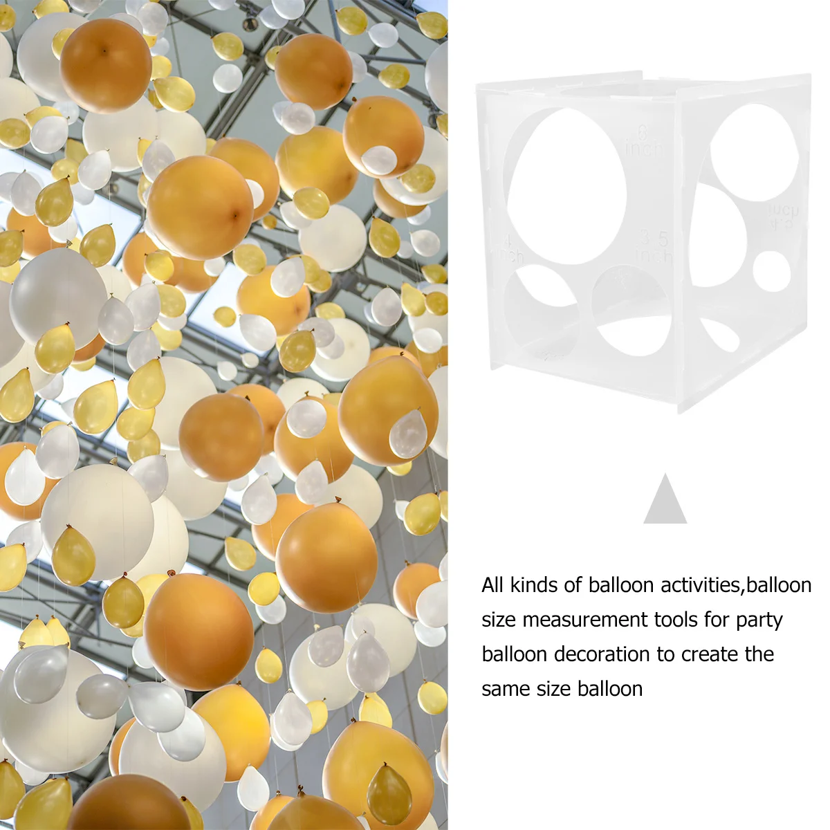 

1Pcs Balloon Measuring Holes High Quality Plastic Size Measurement Tool for Shower Wedding Celebration Decor