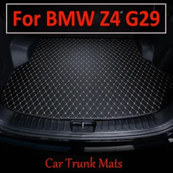 Car Rear Trunk Mat For BMW Z4 G29 2018~2022 2 Seat Waterproof Leather Car Mats Luxury Leather Car Trunk Storage Pad Accessories