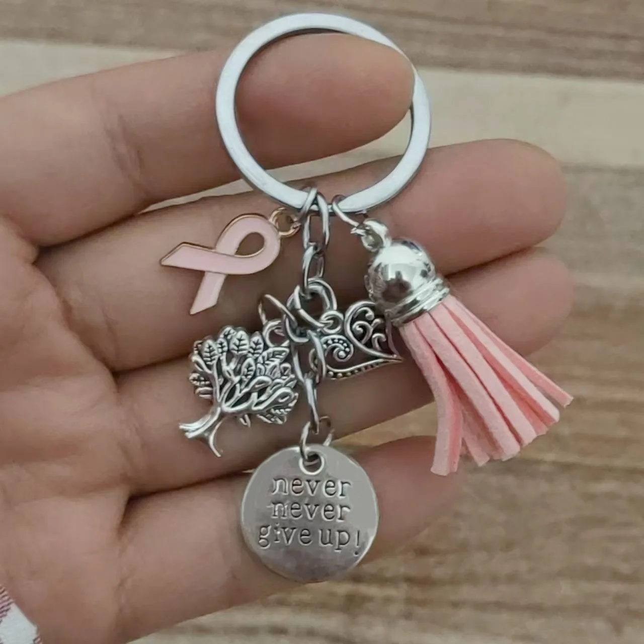 For the care of our mother, we work together and live together. Keychains are given as gifts to our families