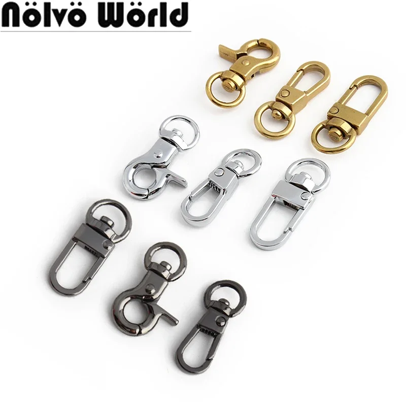 8/10MM Metal Snap Hooks Trigger Lobster Clasps Clips For Bags Shoulder Strap Collar Carabiner Buckles DIY KeyChain Accessories