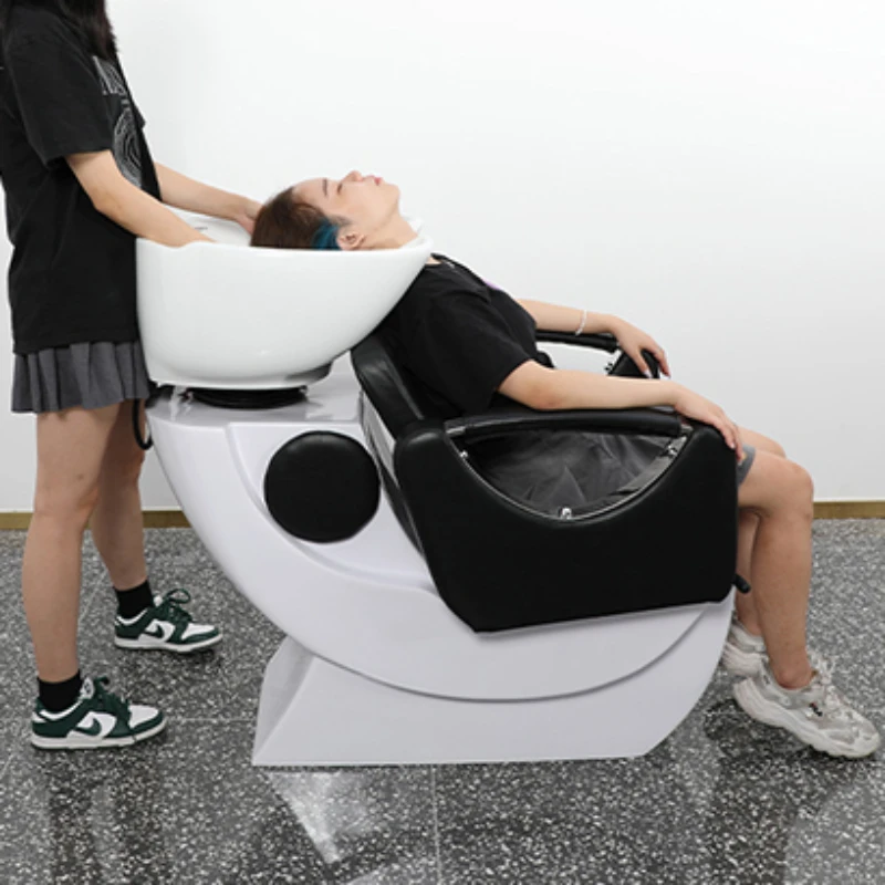 Barber Shop Comfort Cosmetic Shampoo Chair Head Spa Shampoo Bed Adjust Sink Equipment Adult Cama De Champu Salon Furniture