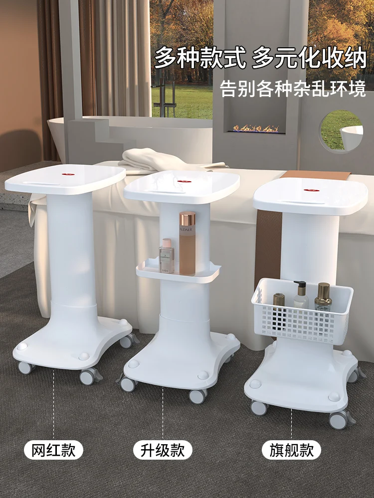 Beauty Salon Instrument Trolley Small Bubble Special Base Put Instrument Equipment Shelf Beauty Storage Rack Tool Car