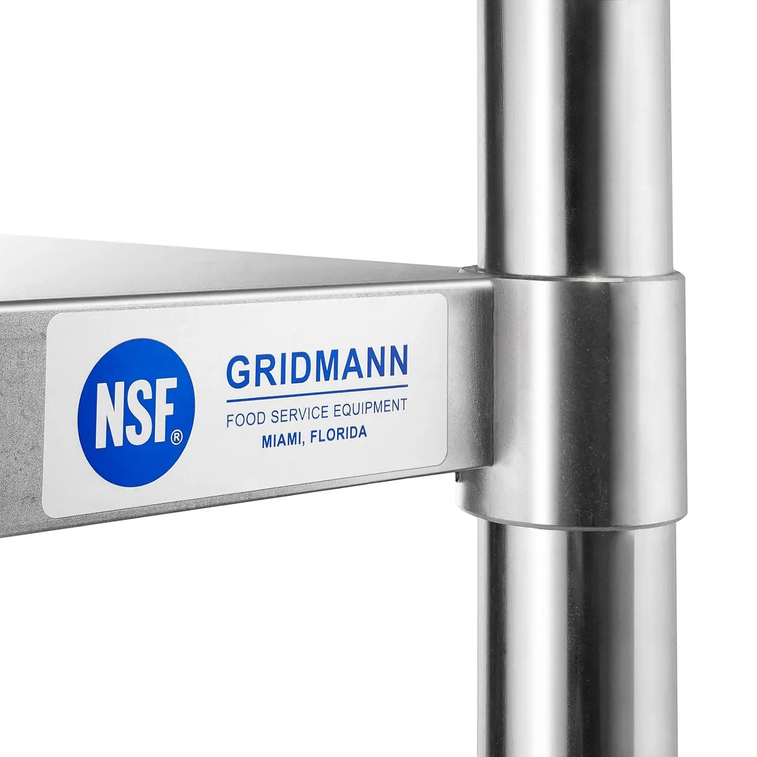 Gridmann nsf-ステンレス鋼の作業および準備テーブル、キャスターホイール、棚の下、レストラン、家庭、ホテル、60x30インチ