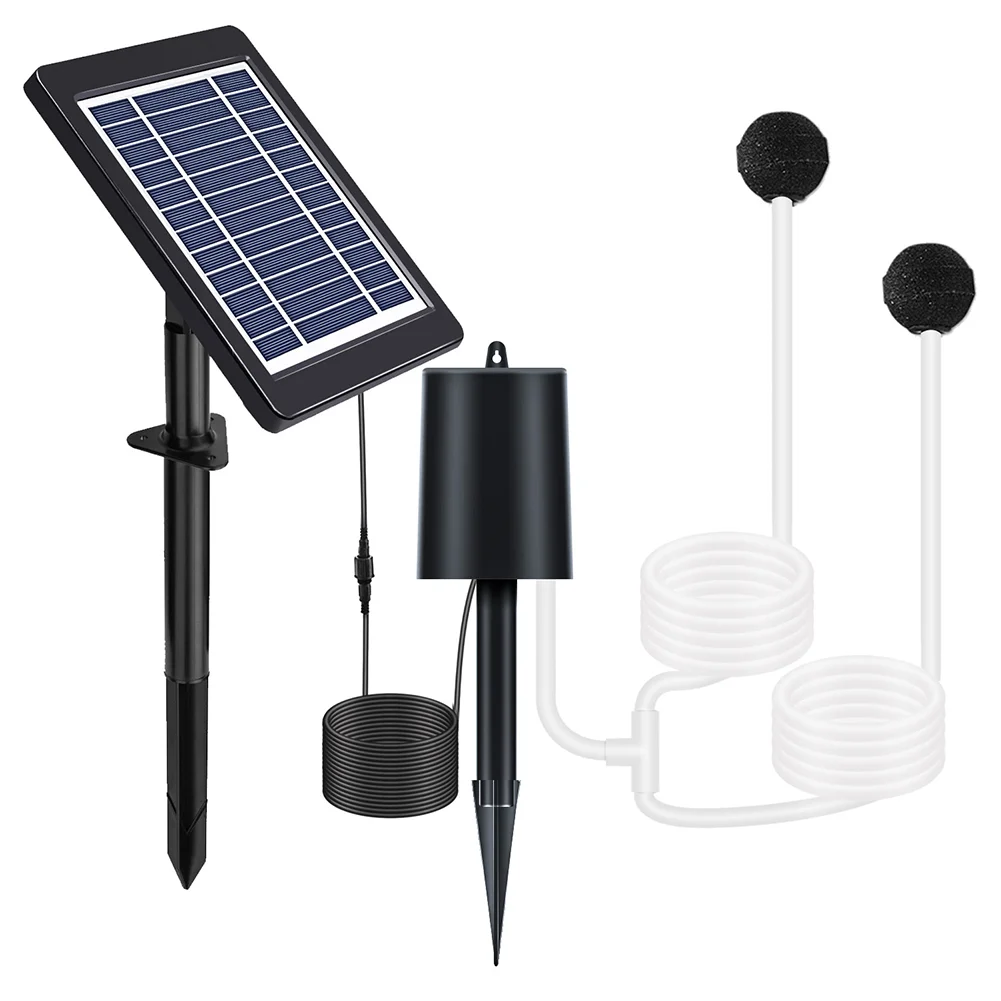 /Solar /Pond /Aerator 3W 6V Oxygen With 3 Modes For Garden Fish Tank Aquarium Water Air Bubble Stone Kit