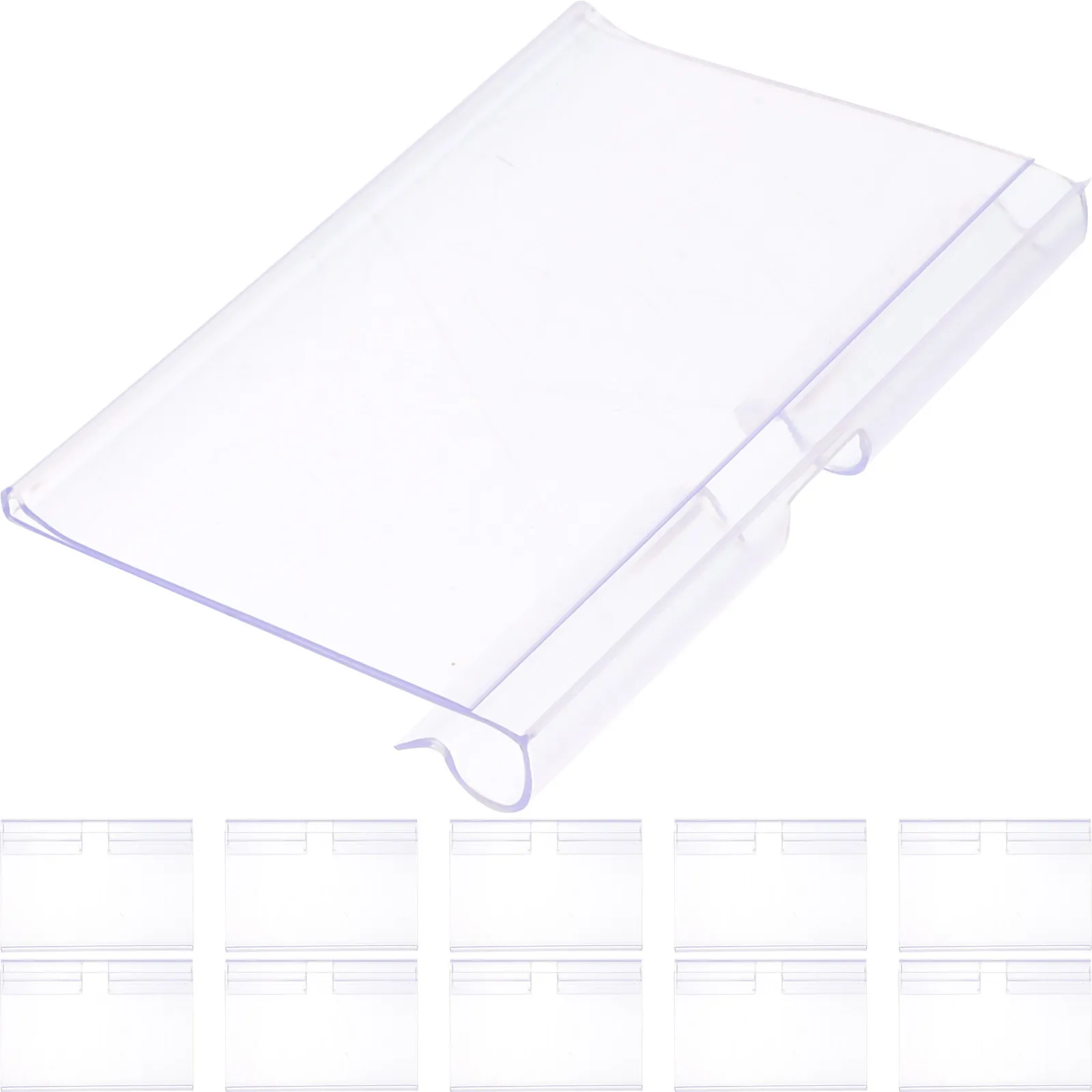 

50 шт. Прозрачные пластиковые держатели ценников для полок, износостойкие зажимы для этикеток, держатели для ценников в магазине