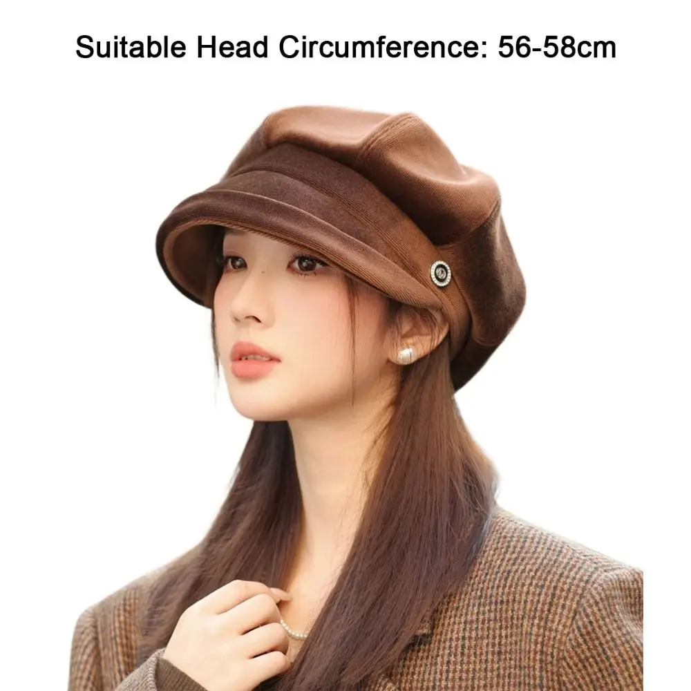 Béret épais de Style britannique, chapeau octogonal doux, haut de gamme, casquette de peintre, automne et hiver