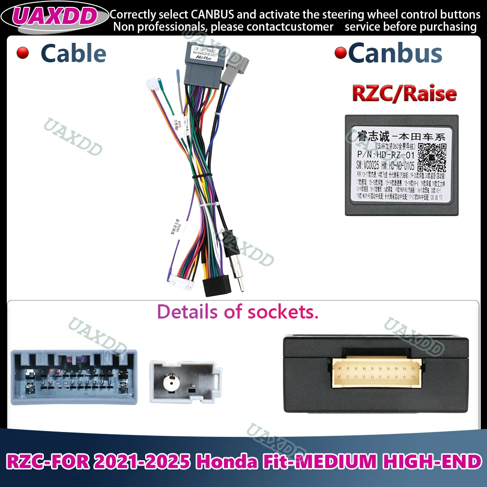 RZC Kabel Canbus für Honda CRV Civic Odyssey City Elysion Accord 10. Generation Fit Vezel Raise Wire Elektrischer Android Auto-Rahmen-Decoder CD – Detail 12