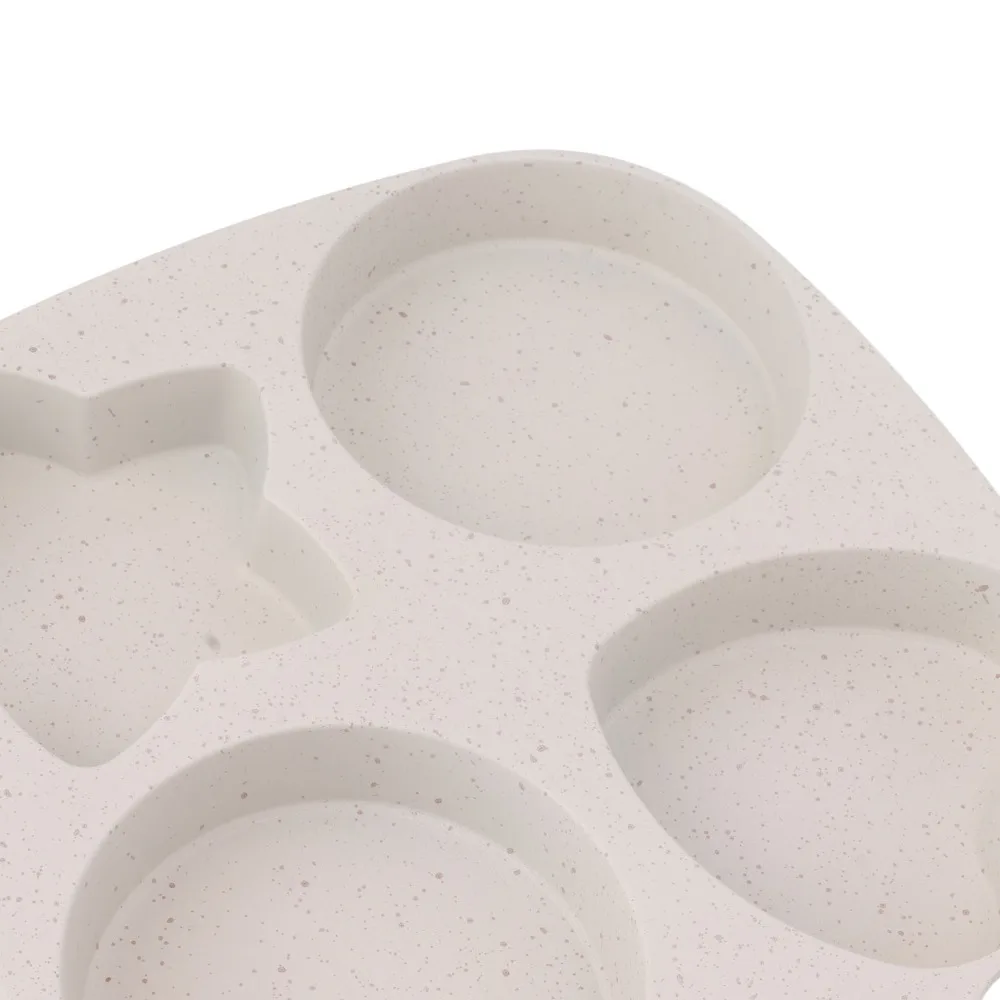 Kitchen Utensils 4-Cup Egg Frying Pan Heart/Star Nonstick Breakfast Skillet Easy To Clean Durable Omelet Pan Breakfast Cooking