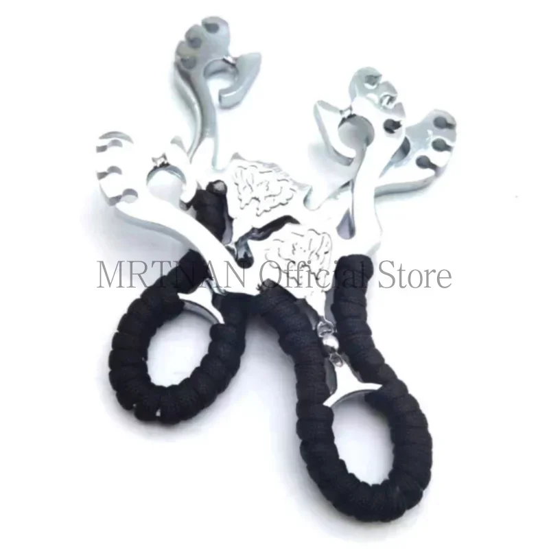 High Quality Outdoor Hunting Shooting Alloy Slingshot with Quality Rubber Band Professional Shooting Game Catapult