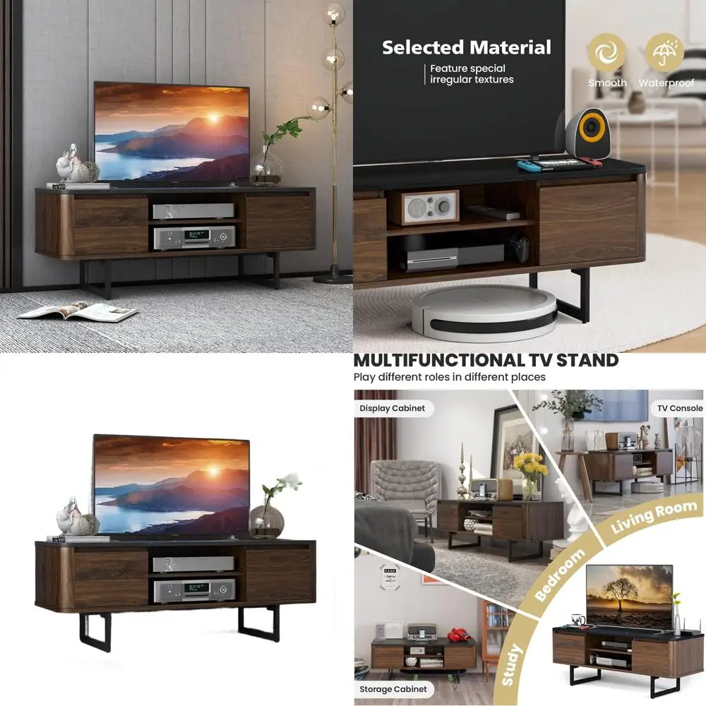 Brown Wooden Tv Sta… - image