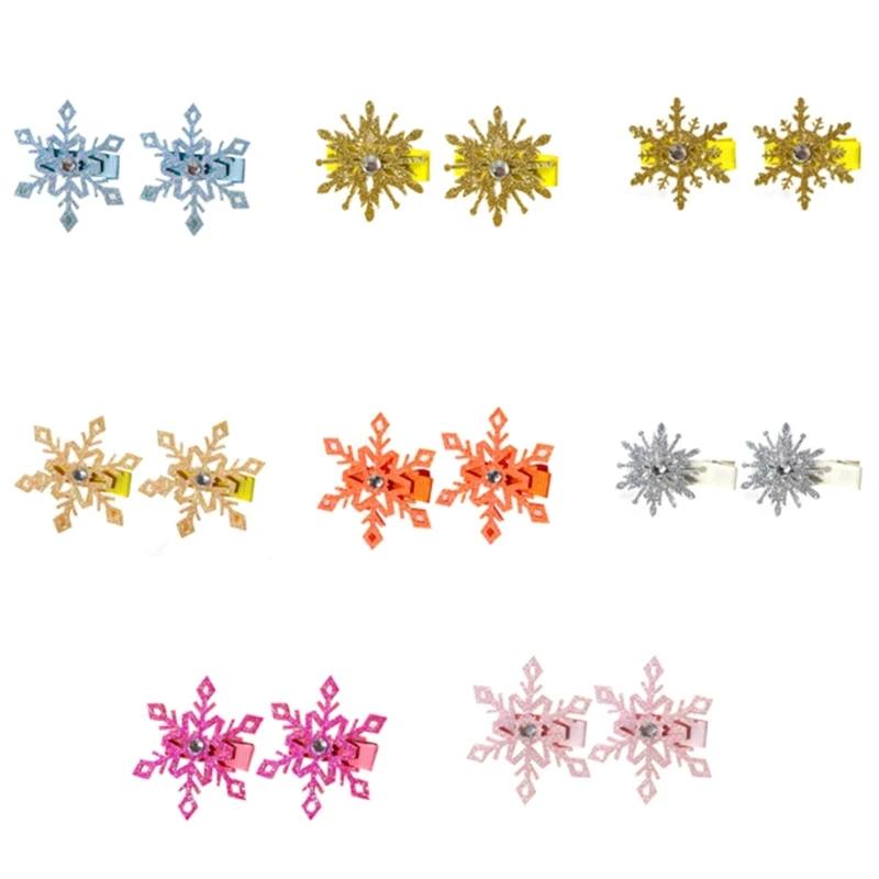 

Hair Clip Alloy Snowflake Designs Kids Hair Accessory for Daily Wear School Dropship