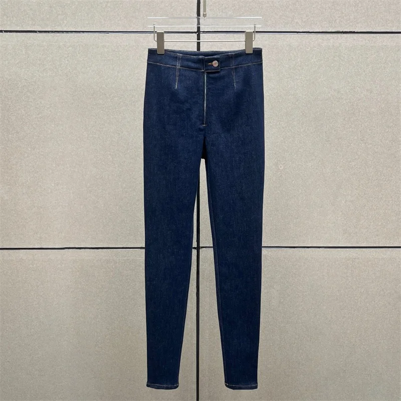 

Women's jeans New retro pure cotton women's pants for autumn 2025 High waisted slim fit pencil pants straight leg pants trousers