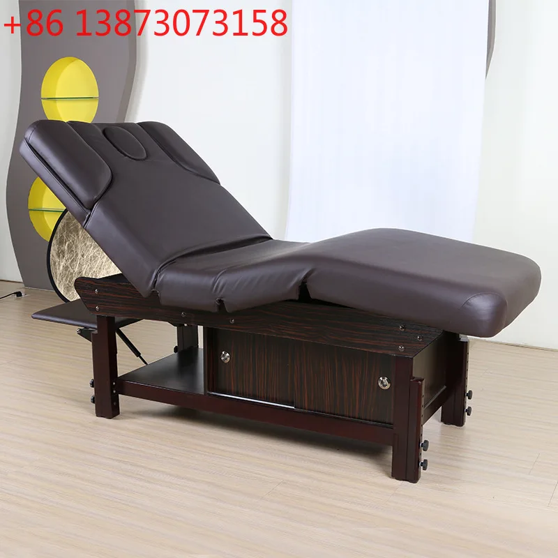 

High-end solid wood beauty bed, beauty salon special spa massage massage bed, traditional Chinese medicine physiotherapy moxibus