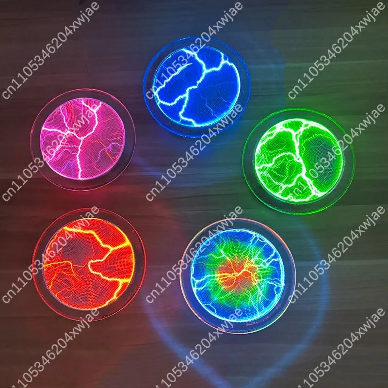 Plasma Disk 6 Inch 15cm Touch & Sound Activated USB Lightning Lamp 3 Colors Magic Electric Light for Party Decor