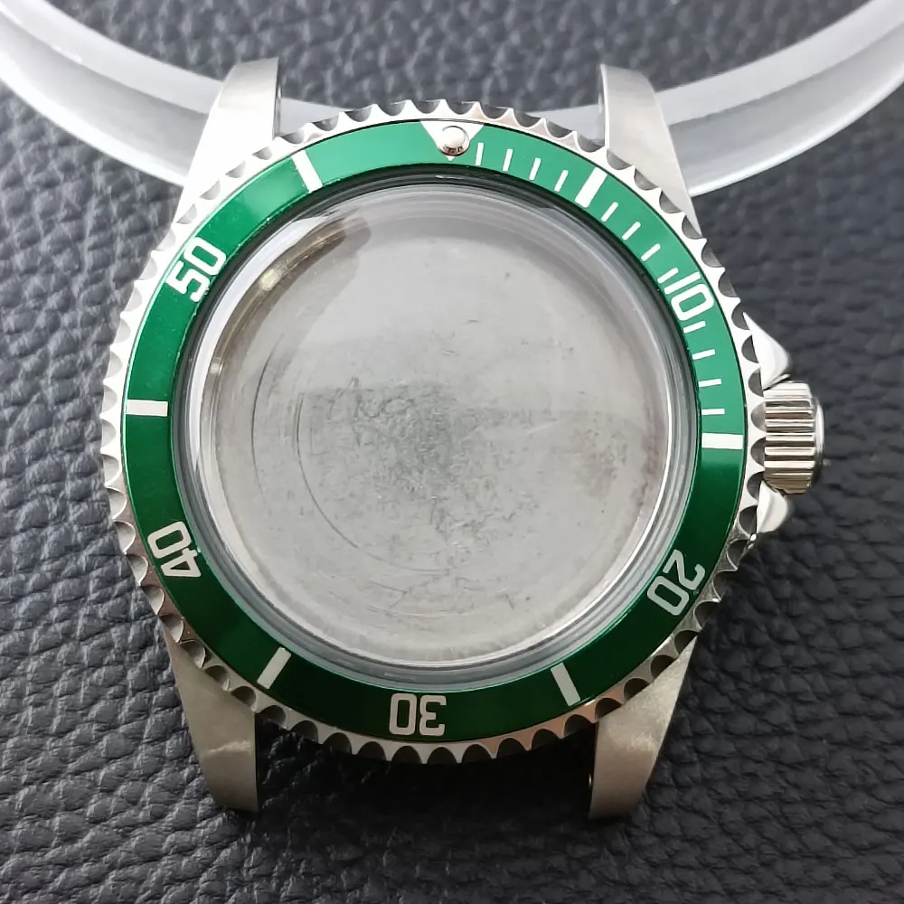 عالية الجودة فضي ريترو حافظة 39.5 مللي متر ساعة رجالية تناسب NH34 NH35 NH36 حركة/القرص صندوق ساعة أوتوماتيكي