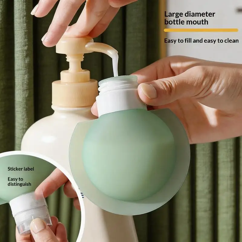 Silikon-Reise-Duschgeltube, BPA-frei, quetschbar, nachfüllbarer Shampoo-Spender für Wandern, Camping, Fitnessstudio – Detail 4