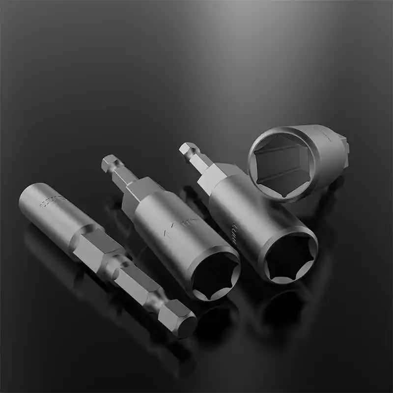 H6 H7 H8 H9 H10 H11-H19mm Hex Impact Socket Adapter 80mm Length Deepen Electric Wrench Electric Drill Wind Batch Screwdriver Bit