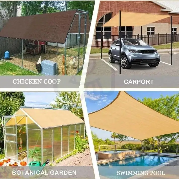 Garten-Sonnenschutznetz für den Außenbereich, Terrassen-Sonnenschutz, Camping-Sonnenschutznetz, UV-Schutz, HDPE-Sonnenschutzgewebe – Detail 6