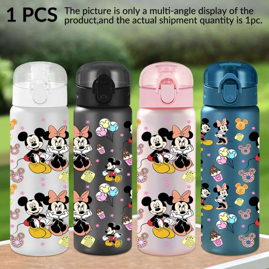 

1 шт., пластиковая бутылка для воды Disney, Mickey, Minnie, 26 унций, спортивная чашка для воды с подъемной веревкой, подарок на день рождения/зад в школу