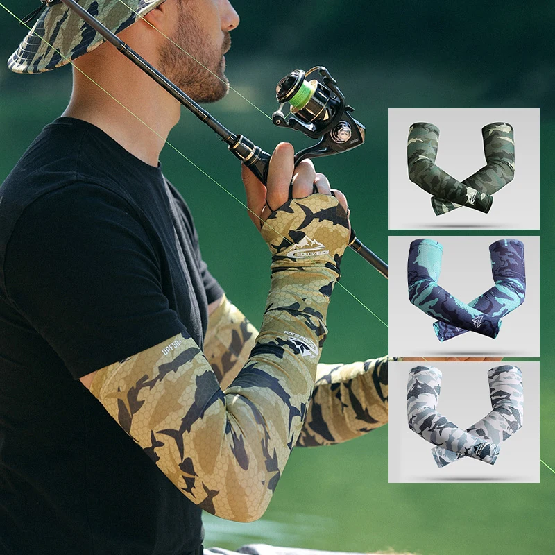 

UV Protection Arm Sleeves for Fishing Cooling Compression Sleeves UPF 50 Outdoor Sports Sun Protection Tattoo Cover for Men