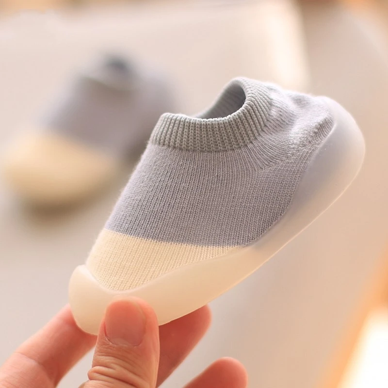 Cute Kids Socks Shoes Baby Infant Color Matching Boys Shoes Doll Soft Soled Child Floor Sneaker BeBe Toddler Girls First Walkers